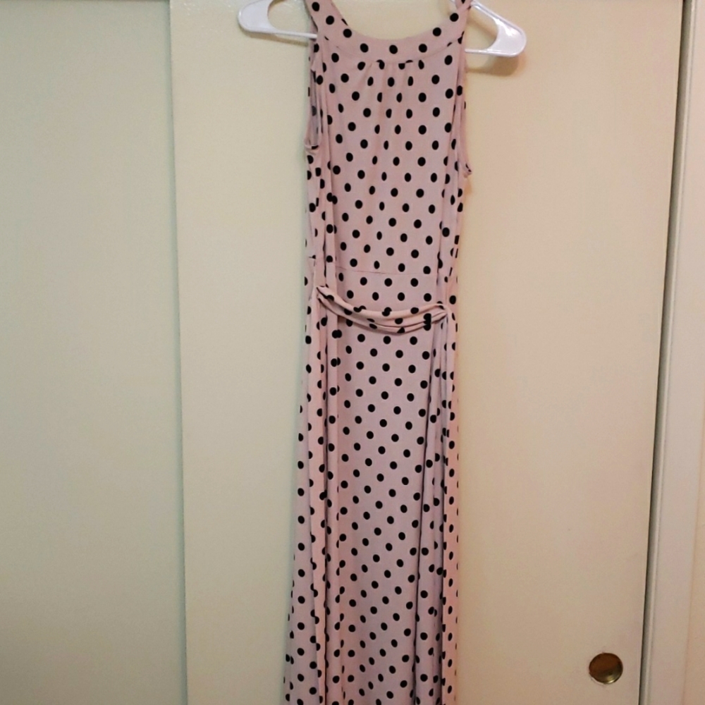 Size XS Pink Polka Dot Sleeveless Dress